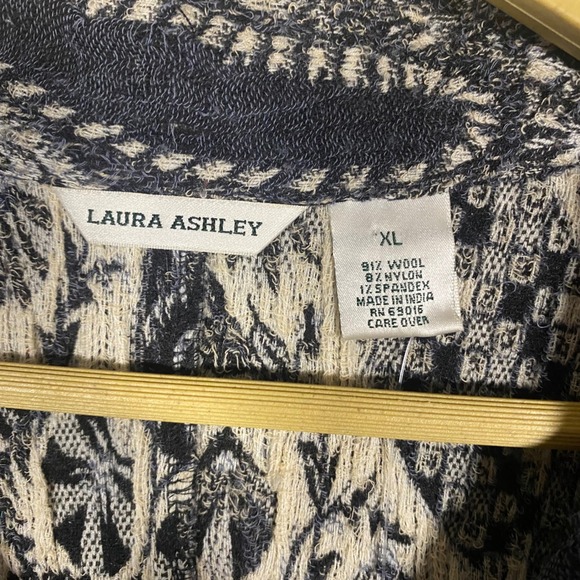Laura Ashley Women's XL Textured Paisley Mixed Media Blazer Boho Lagenlook - Picture 3 of 14